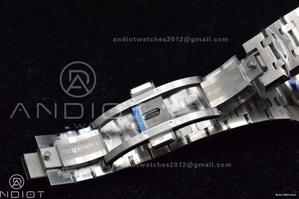 Textured SS 445 Dial Super Best 15500 1:1 Royal Edition 41mm on APSF Clone Lightweight A4302 Bracelet Blue SS Oak 0112